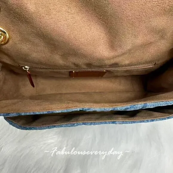 Coach Elodie Crossbody Bag In Regenerative Cotton With Quilting CDC05 Indigo NWT - Picture 8 of 8